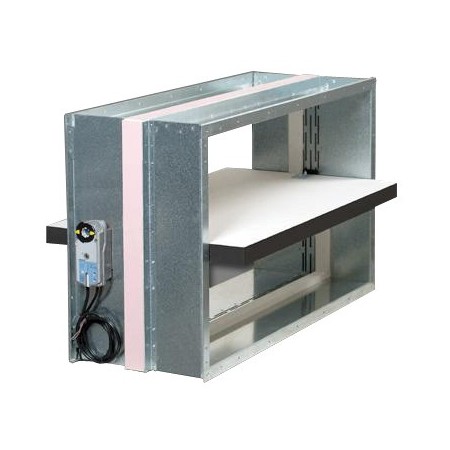 Compuerta cortafuegos rectangular MADEL FOK- MA 1300x400mm fusible termico tarado a 72º y rearme manual  EI-120