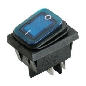 ▷ Interruptor Luminoso Con N T/Azul. Estanco - Pack 10 uds