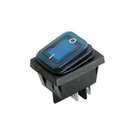 ▷ Interruptor Luminoso Con N T/Azul. Estanco - Pack 10 uds