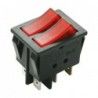 ▷ Interruptor 2Teclas Luminoso Rojas Con N - Pack 25 uds