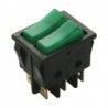 ▷ Interruptor 2 Teclas Luminoso Con N T/Verde Fluor - Pack 50 uds