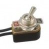 ▷ Interruptor Unipolar On-Off+ Palanca Metálica Conexión Cable - Pack 10 uds