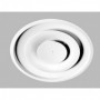 Difusor circular de conos regulables con regulación y puente de montaje MADEL DCG+R3G+PMG Ø450 lacado blanco