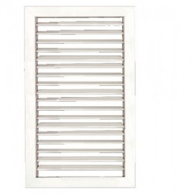 Reja retorno con regulación y aletas fijas a 45º MADEL EMT-AR+SP 500x300mm lacada blanco