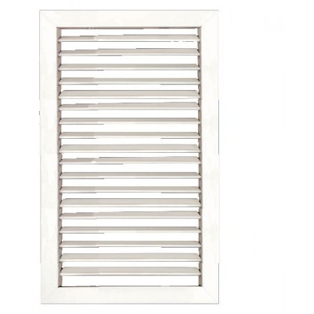 Reja retorno con regulación y aletas fijas a 45º MADEL EMT-AR+SP 500x300mm lacada blanco