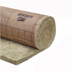 M2 rollo manta lana mineral URSA TERRA PAPEL MRK 40 con papel 11x1.2m espesor 80mm
