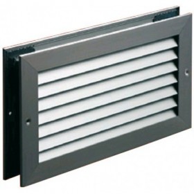 Reja de puerta vertical para transito de aire MADEL TRV-A 400x160mm anodizado plata mate
