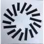Difusor rotacional cuadrado de aletas en disposición radial inclinada MADEL AXO-SY 800 lacado blanco