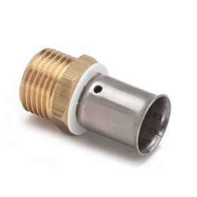 Racor fijo macho Ø20x2.0 - 3/4" press-fitting
