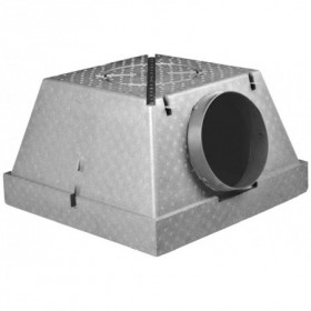Plenum piramidal con conexión circular lateral MADEL BOXTHERM 600/Ø200 fabricados en poliestireno expandido .