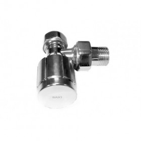 Llave bitubo cromada escuadra rosca macho base 16 BAXI NT 1/2"