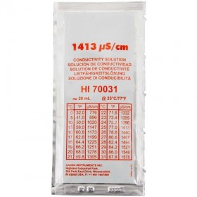 25 Test Solución calibración conductividad a 1413µS/cm HANNA HI70031P