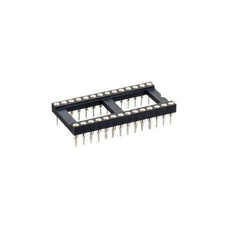 ▷ Zócalo Con I. 28 Contactos Torneados.Paso 7.62 - Pack 17 uds