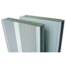 Panel fonoabsorbente perforado 1 cara AC-80A RAL9002 esquina 32dB 450x2000mm