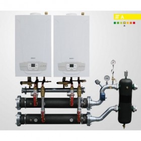 Caldera mural de condensación a gas propano con kit salida gases BAXI BIOS PLUS 130F Ø110/160mm
