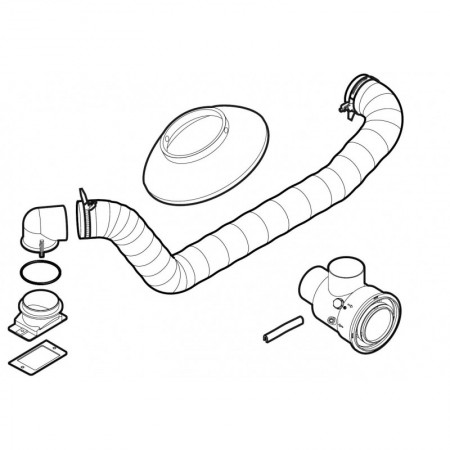 Kit salida concentrica BAXI ARGENTA CONDENS 24 y 32 versiones no F Ø80/125mm
