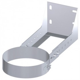 Anclaje recortable corto 100 a 250mm chimenea DINAK EI30VENT con junta inox. 304/304 Ø175mm