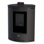 ESTUFA DE PELLET DE RINCON 12 KW COLOR NEGRO PRINCESA