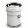 Manguito con recogida de condensados Ø60/100mm Macho-Hembra PP/acero lacado blanco chimenea FIG