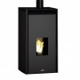 ESTUFA PELLET DE 11 KW SIN ELECTRICIDAD COLOR NEGRO FREE