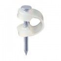 ▷ Abrazadera Para Cable Coaxial.Blanca - Pack 100 uds