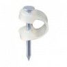 ▷ Abrazadera Para Cable Coaxial.Blanca - Pack 100 uds