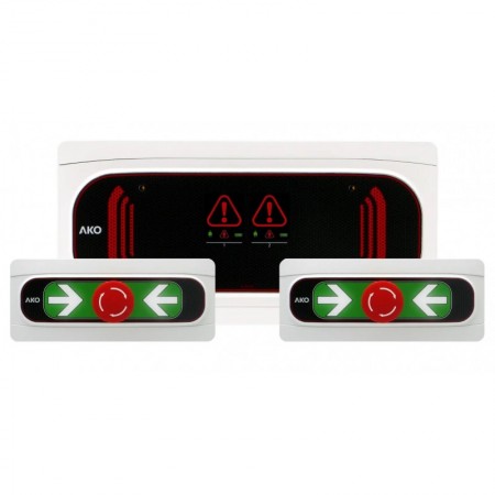 ALARMA DE HOMBRE ENCERRADO 2 CANALES CON BATERIA + 2 PULSADORES AKO-55323B
