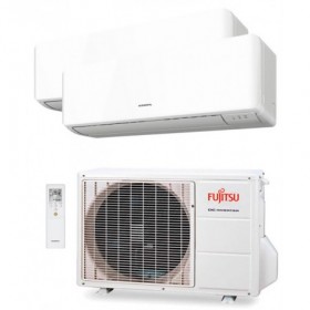 Aire acondicionado multisplit pared 2x1 FUJITSU ASY25U2MI-KM refrigeración 4kW calefacción 4.4kW conexión WIFI R32 monofásico