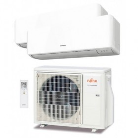 Aire acondicionado multisplit pared 2x1 FUJITSU ASY3525U11MI-KM refrigeración 5kW calefacción 5.6kW conexión WIFI R32 monofásico