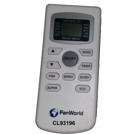 Control remoto inalámbrico aire acondicionado FANWORLD FW5 34E