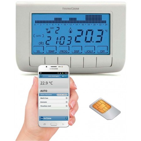 Cronotermostato ambiente con modem GSM FANTINI CH140GSM