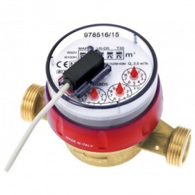 Contador de agua caliente  con emisor de impulsos.B-METERS  1/2".emisor 1:1
