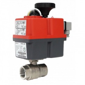 Válvula bola Inox. 2 Piezas 1-1/2" con actuador eléctrico J4C-S35
