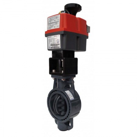 Válvula mariposa PVC 315mm-DN300 con actuador eléctrico J4C-S300