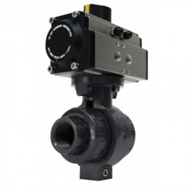 Válvula bola PVC encolar 25mm-DN20 con actuador neumático de simple efecto
