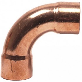 Curva 90º hembra-hembra cobre figura 2a ø10mm