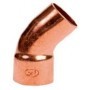 Curva 45º macho-hembra cobre figura 40 ø10mm