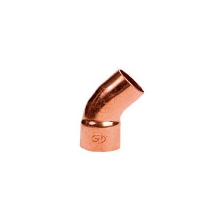 Curva 45º macho-hembra cobre figura 40 ø15mm