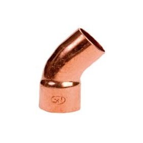 Curva 45º macho-hembra cobre figura 40 ø22mm