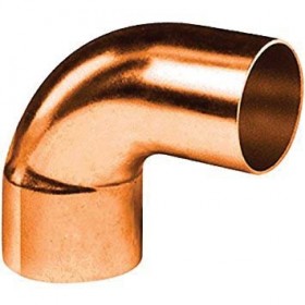 Codo 90º macho-hembra cobre figura 92 ø10mm