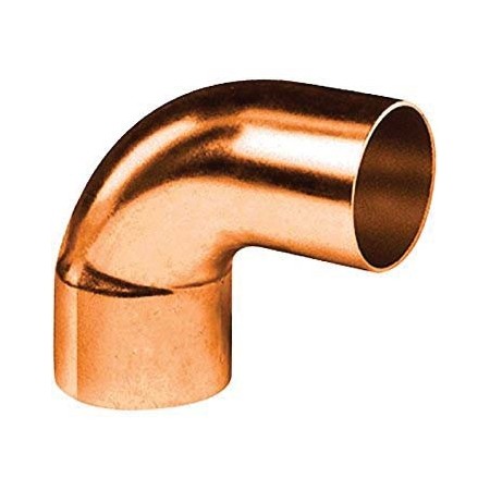Codo 90º macho-hembra cobre figura 92 ø22mm