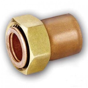 Racor 2 piezas soldar 12 rosca 1/2" plano ref. 359g