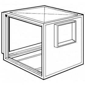 Caja ventilación para ventilador centrífugo MUNDOFAN BD 7/7 19/19 sin ventilador
