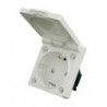 ▷ Base Empotrable 16A A Tornillo O,Con Tapa.Blanco Ip44 - Pack 20 uds