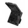 ▷ Base Empotrable 16A A Tornillo O,Con Tapa.Neg. Ip44 - Pack 20 uds
