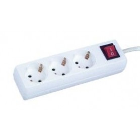 ▷ Base 3 Tomas Con Interruptor Con Cable 3M.Blanca | Ferreidea