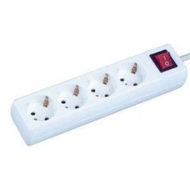▷ Base 4 Tomas Con Interruptor Con Cable De 3M. | Ferreidea