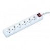 ▷ Base Múltiple 6 Tomas Con Interruptor 3 Metros ,Blanca | Ferreidea