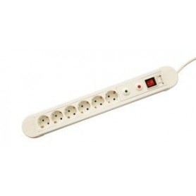 ▷ Base 6 Tomas Con Protección Sobrecargas.Blanca | Ferreidea
