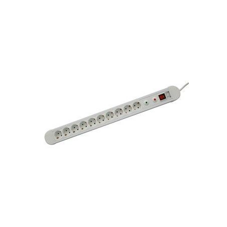 ▷ Base 10 Tomas Con Protección Sobrecarga.Blanca | Ferreidea